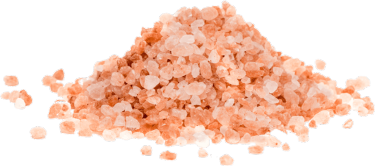 Pink salt crystals decorative